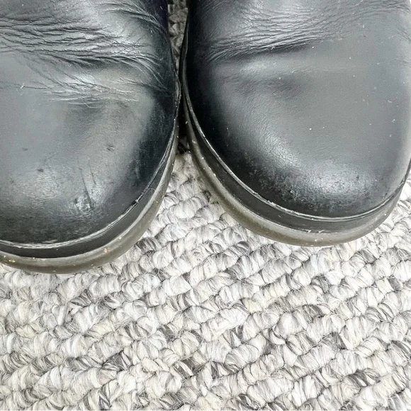 UGG Kesey waterproof black leather grey wool lined winter ankle snow boots 7.5 - Picture 6 of 13